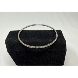 David Yurman 925 Sterling Silver Sculpted Cable Bangle Bracelet 8.3g